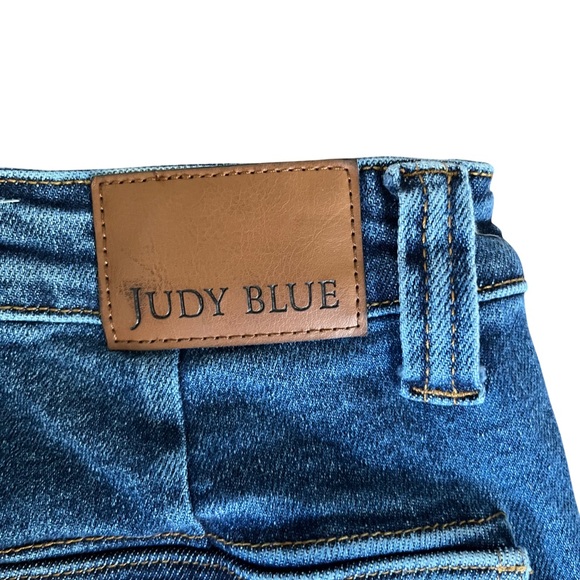 Judy Blue High Rise Cargo Wide Leg Dark Wash Denim Jeans, Size 9 / Size 29 - Picture 4 of 11